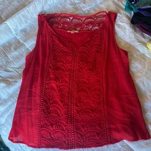 Skies are Blue brand red knitted top, XL